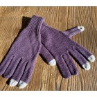 Gloves Alpaca - Purple with Tips